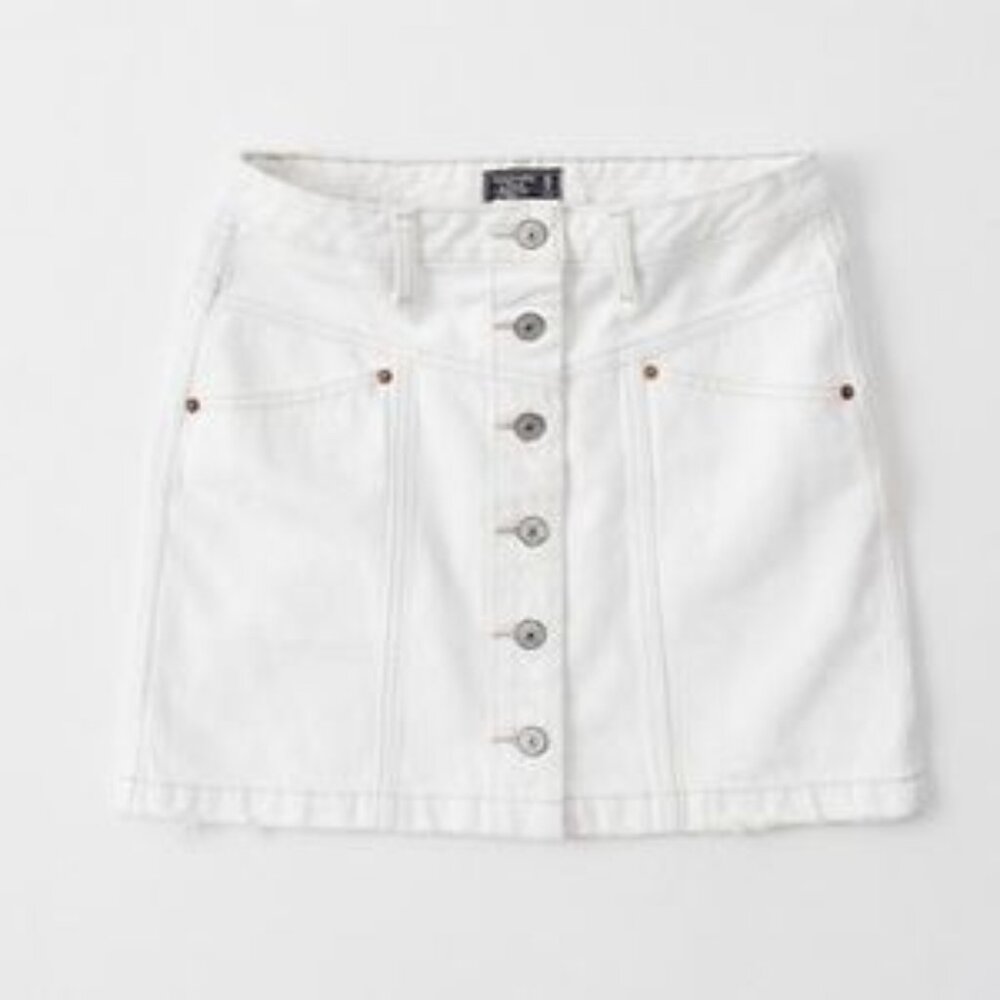 White Denim Skirt by Abercrombie & Fitch 😍